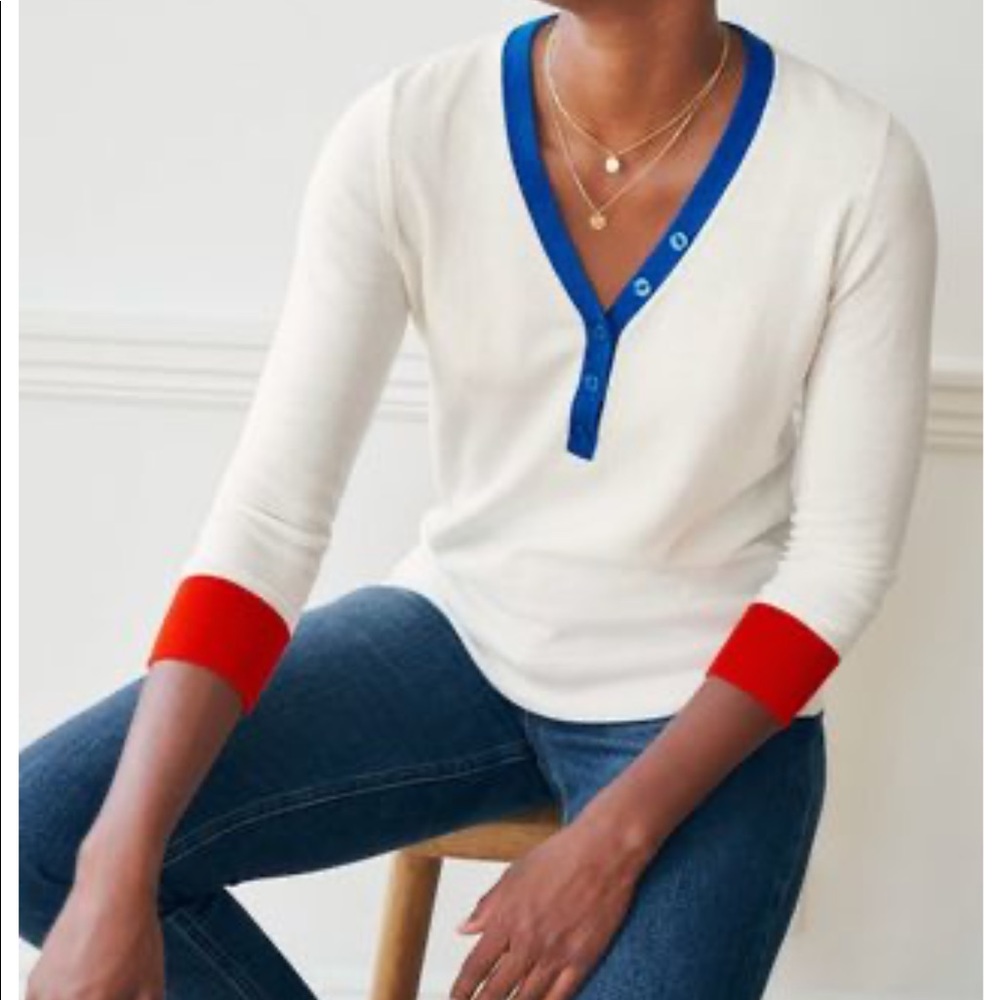 Boden sweater tee♥️🤍💙